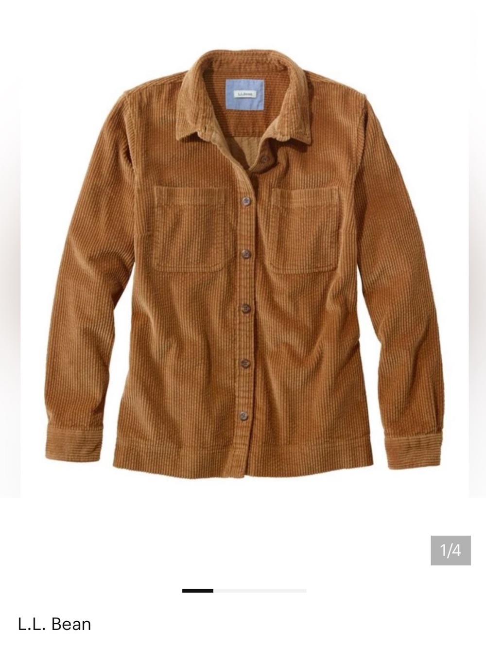 L.L. Bean corduroy shirt Jacket